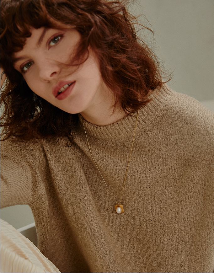 小仙女洋气毛衣有领,毛衣链轻奢小众高级感百搭