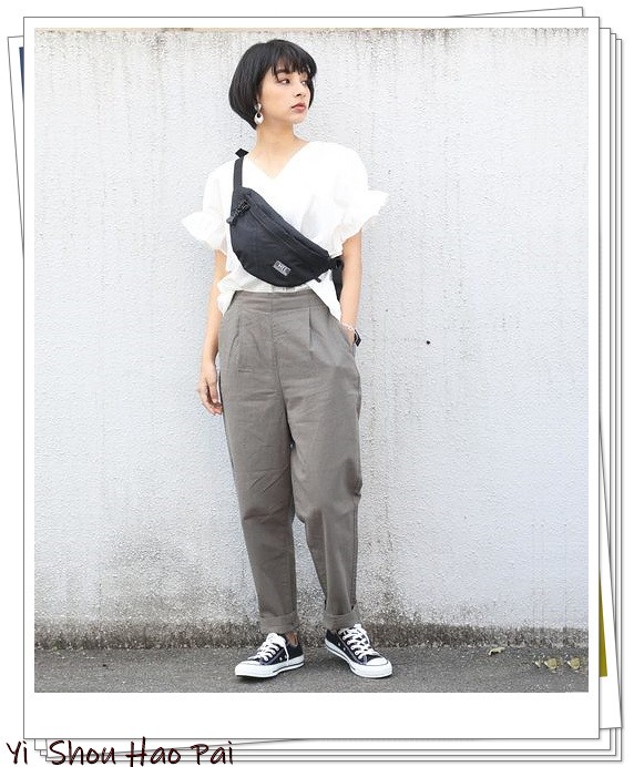 夏季亚麻宽松洋气7分裤,亚麻棉牛仔直筒裤穿搭