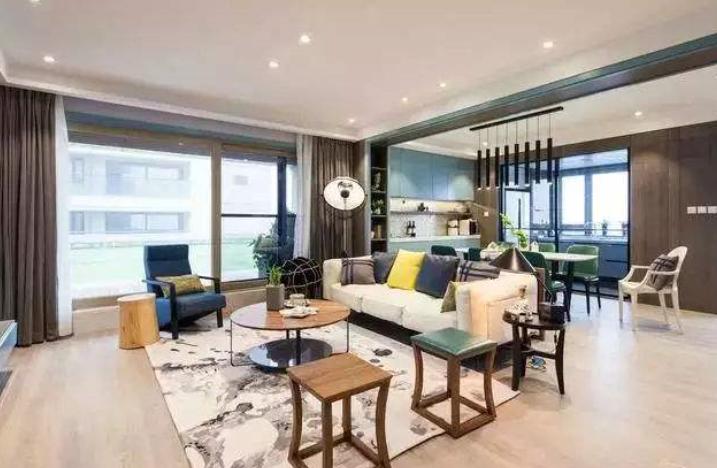 客厅沙发不能靠墙怎么装修新中式,沙发不靠墙的客厅改造