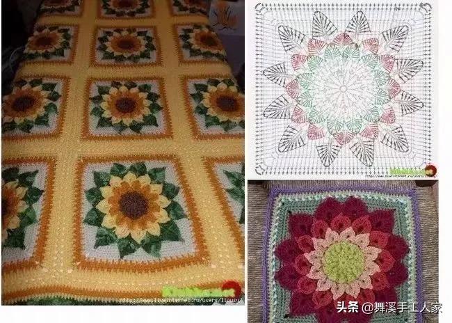 剩下的毛线钩织的小毛毯视频,毛线钩针编织斜纹彩虹毯子