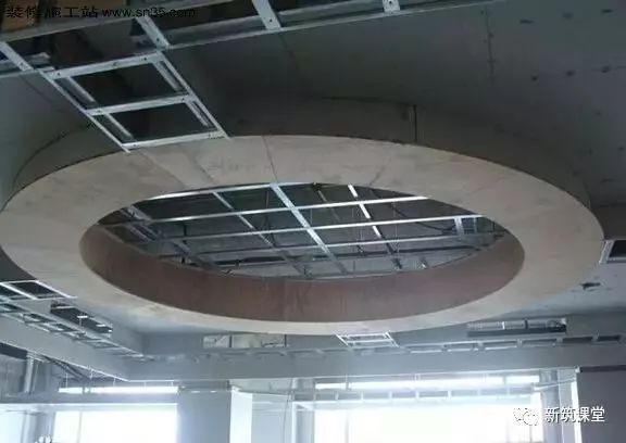 轻钢龙骨石膏板造型吊顶施工视频,石膏板天花吊顶施工全过程