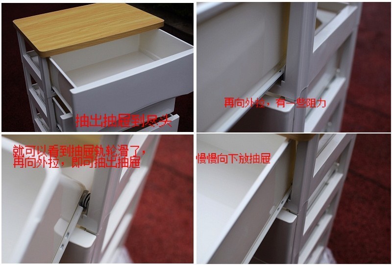 也雅可移动家用抽屉式收纳柜五层,五层渐变蓝加厚抽屉式收纳柜5层