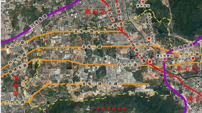 坪山与大亚湾交通对接,坪山临大亚湾道路建设