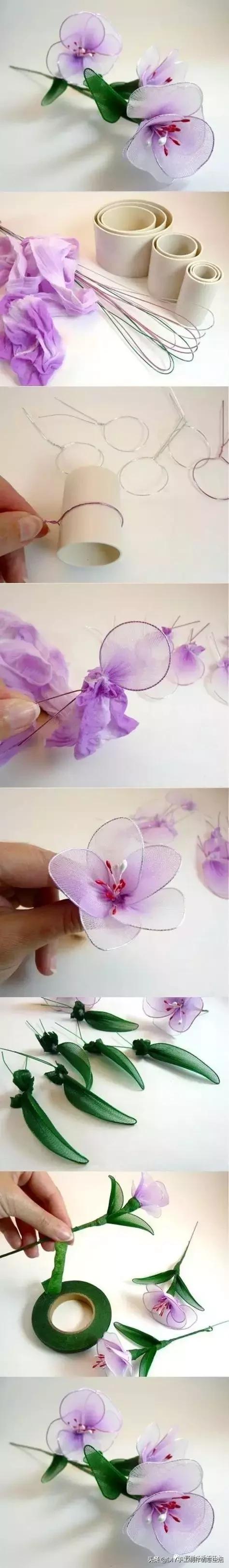 把彩色的*袜丝**套在铁圈上，最后竟然变得这么美（附教程）