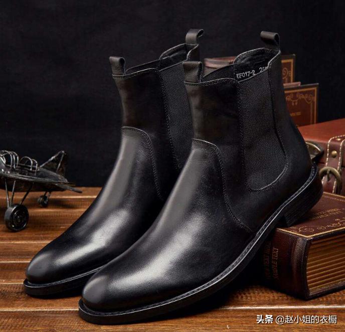 帅气中性切尔西靴,白色尖头切尔西靴