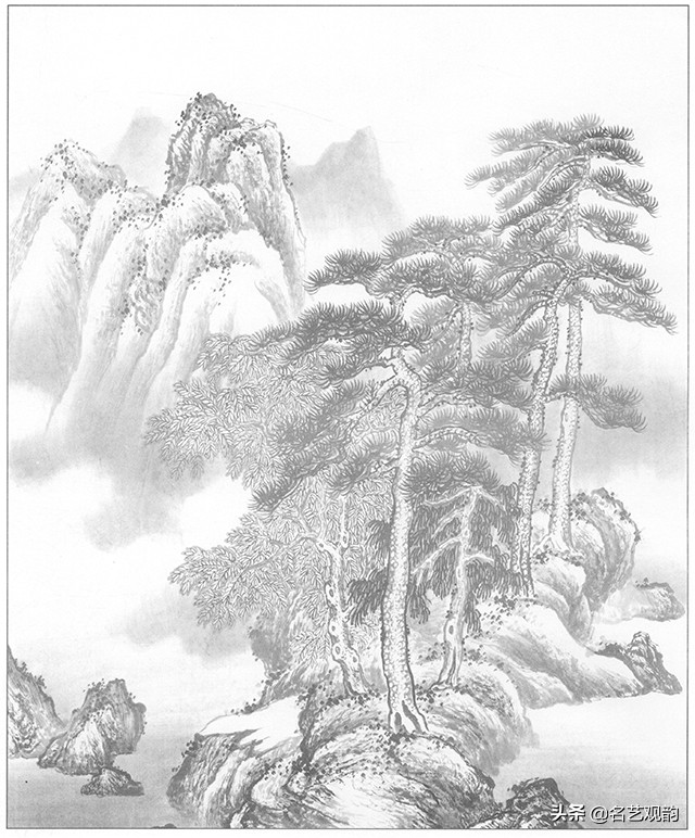 国画山水画作品欣赏简单,山水画稿大全集写意