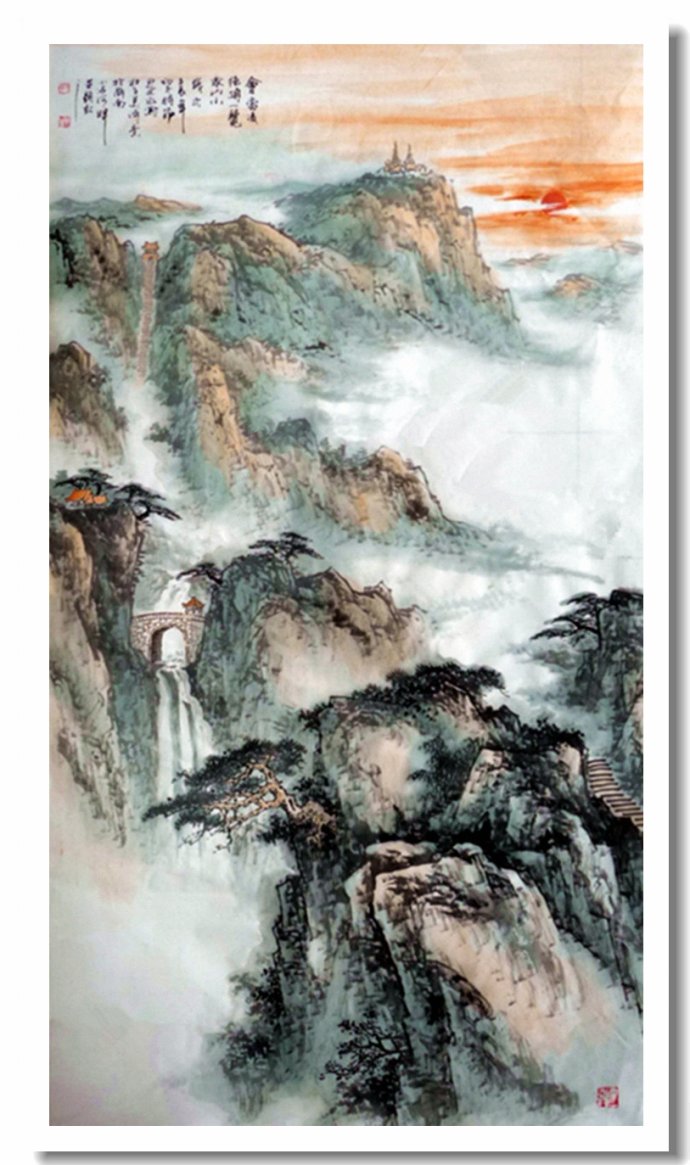 尹延水山水画作品,苏州市水墨山水画