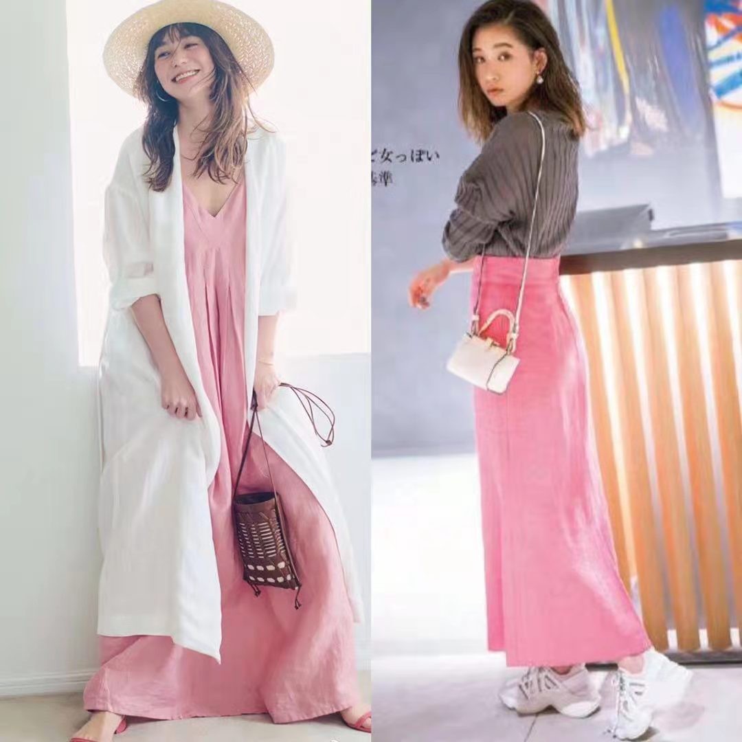 粉色慵懒风上衣搭配,粉色短上衣甜美风穿搭