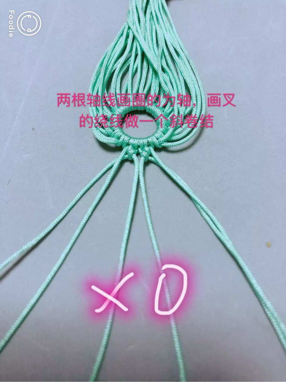 手编挂件绳的编织方法,纯手工编绳龙鳞结绕线编织教程