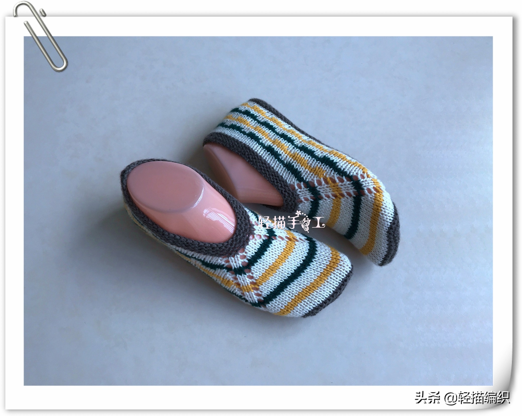 两种颜色地板袜教程,地板袜穿着舒适又好看