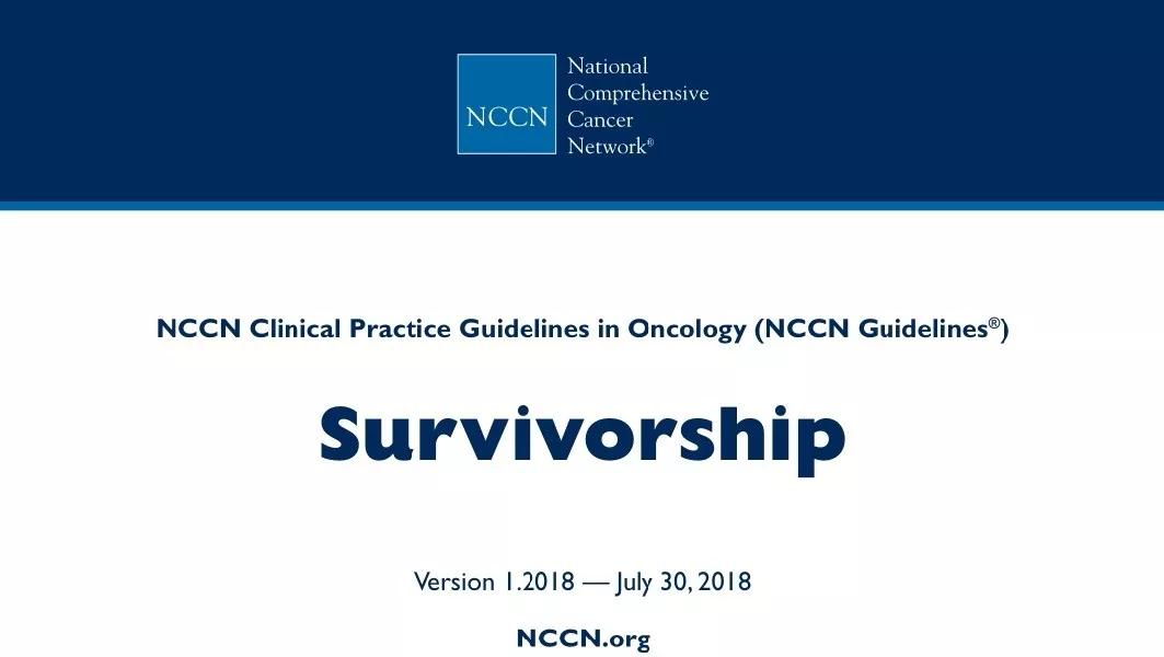 美国癌症协会公布癌症幸存者指南,nccn指南肺癌晚期一线用药