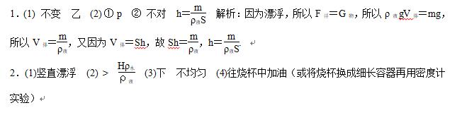 八年级物理自制密度计,物理八年级下册物理密度知识点