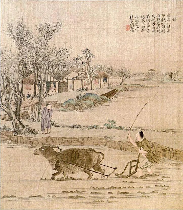 布谷飞飞劝早耕，舂锄扑扑趁春晴