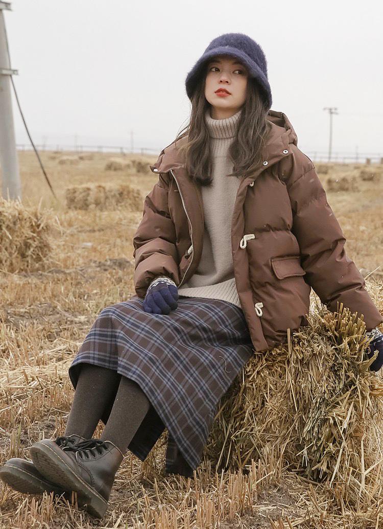 小个子140显高穿搭羽绒服,小个子冬季羽绒服搭配显瘦显高