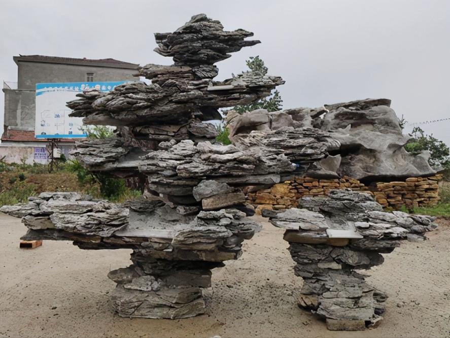 塑石千层石假山制作技巧,云南假山庭院造景千层石假山