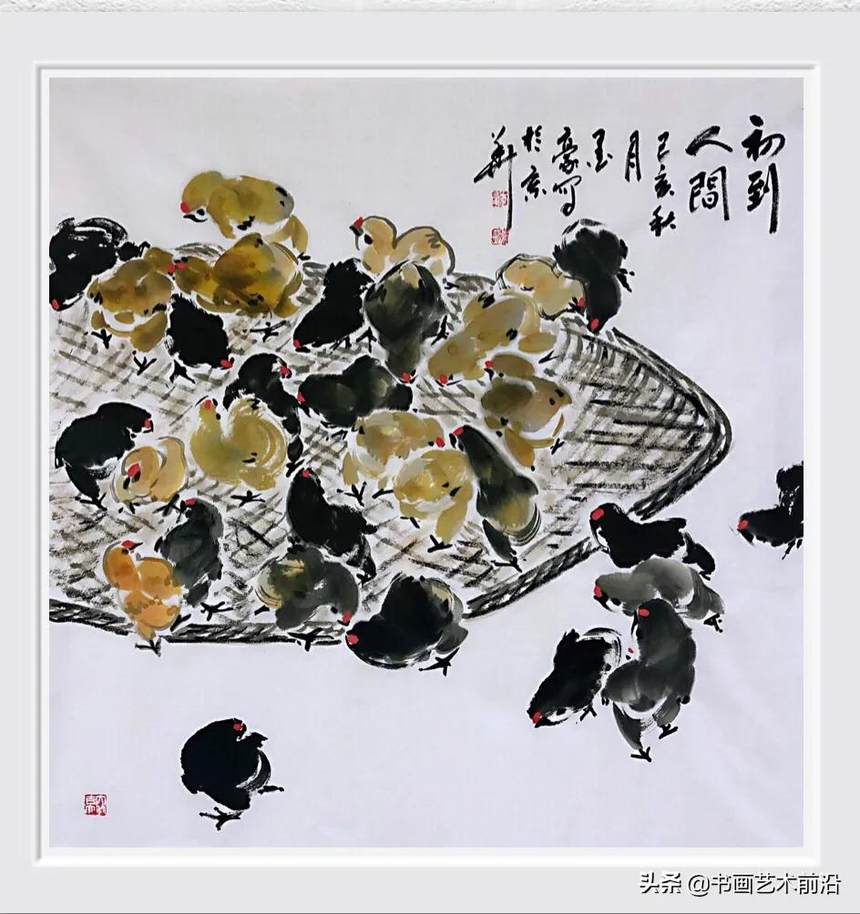 墨豪国画小鸡,墨豪画鸡创作过程