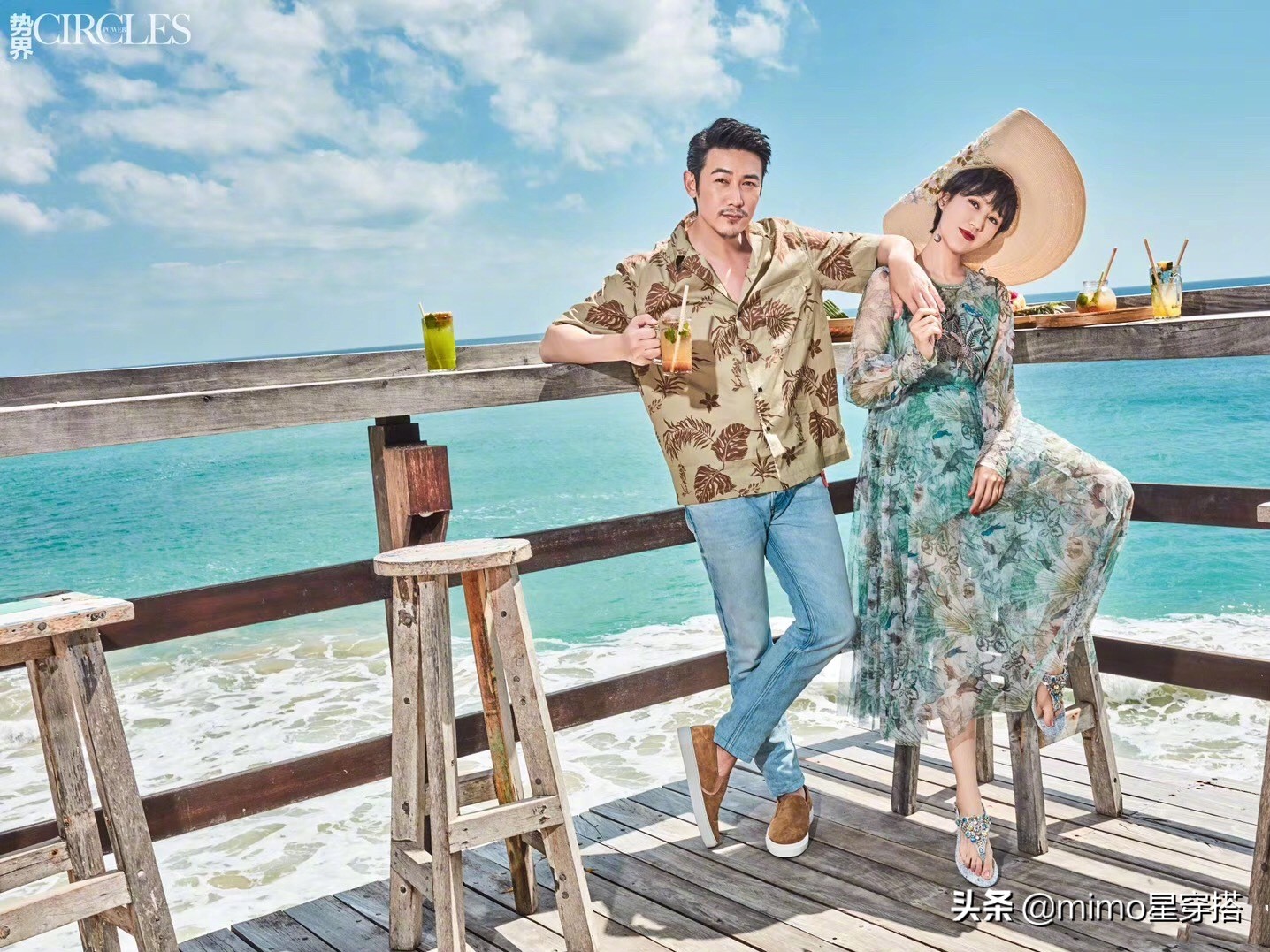 陆毅一家四口萌照,陆毅鲍蕾一家人海边照片