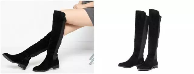 烟灰色牛仔裤怎么搭过膝靴,小香风皮毛外套搭配牛仔裤过膝靴