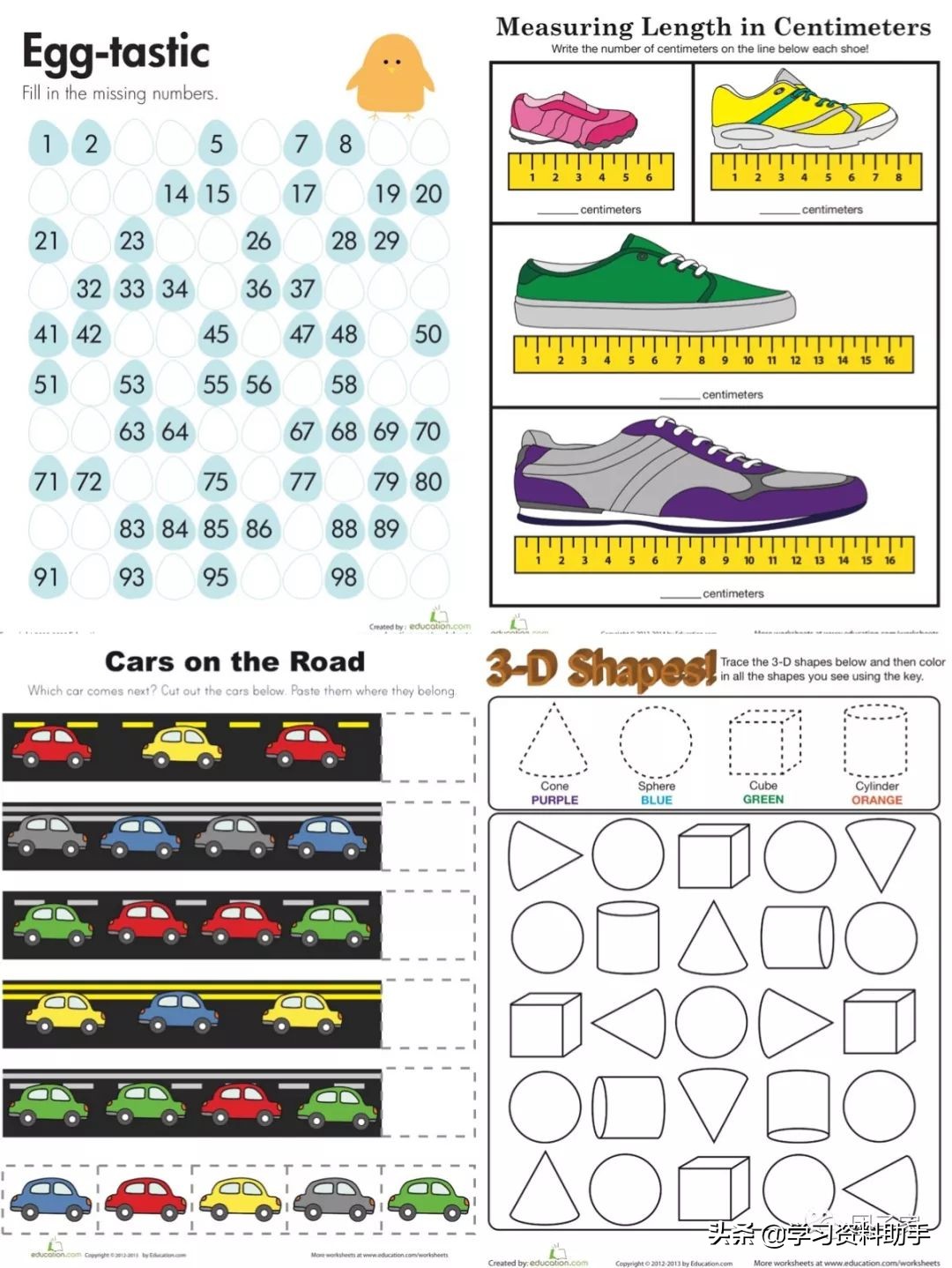 美国非常经典的从学龄前到小学5年级的综合练习册，可*载下**打印！