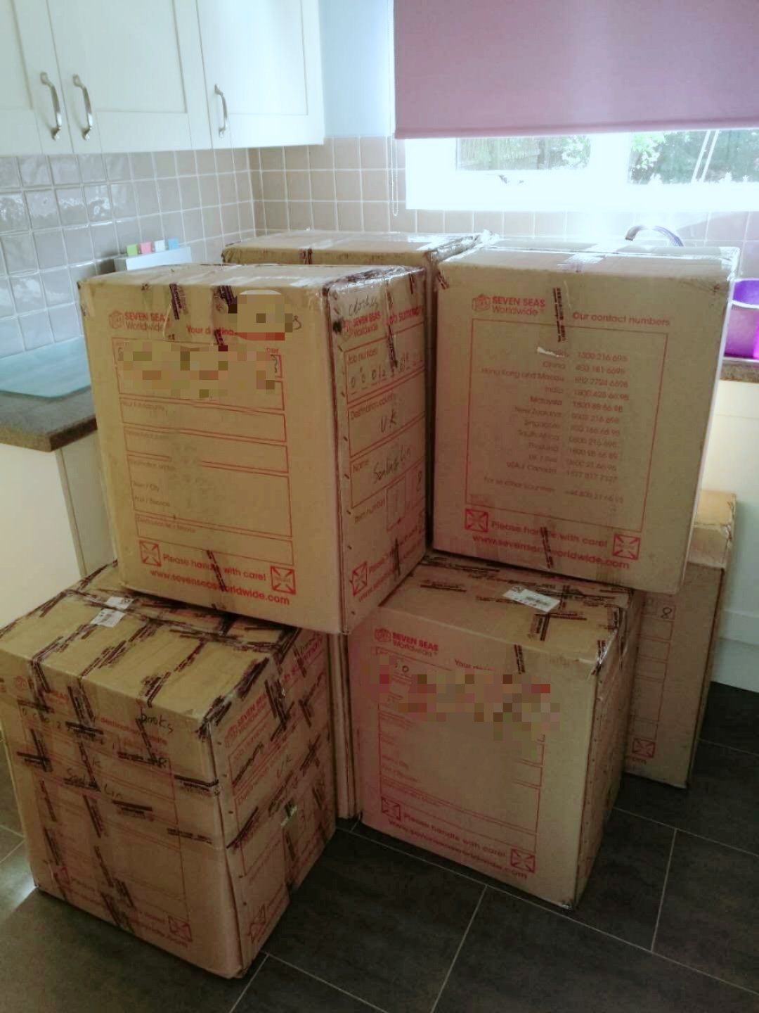 上海搬家到英国,海运8个箱子要花多少钱?