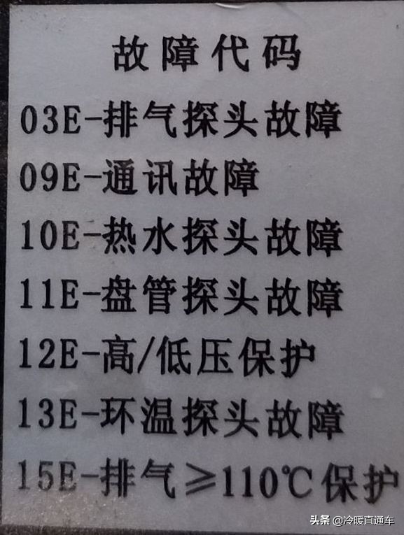 空气能故障代码e6,空气能故障代码d1怎么修