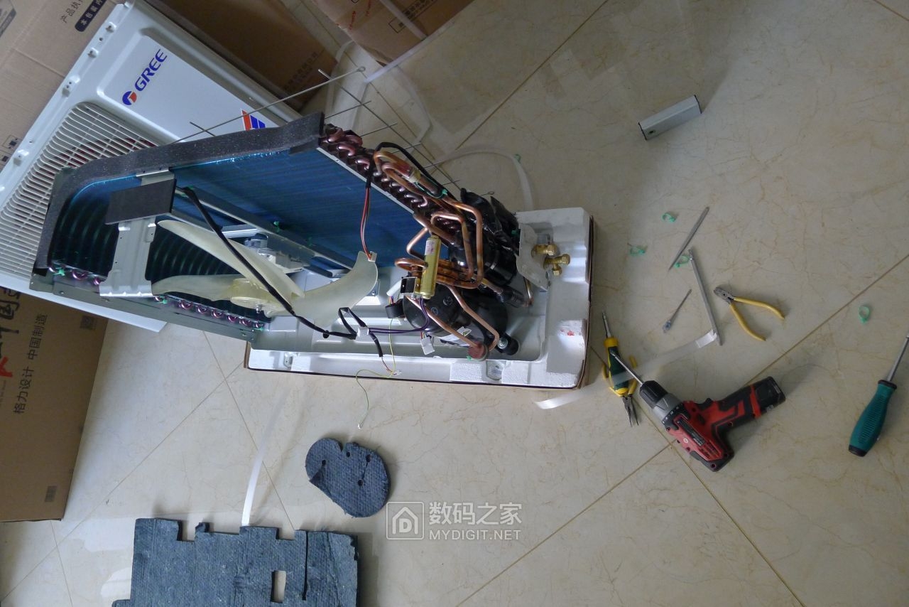 格力1.5匹空调拆解全过程视频,格力空调大1.5匹一级能效拆机视频