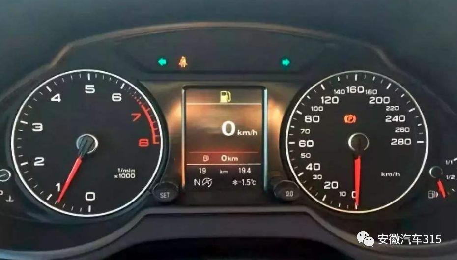 途岳油表低了后系统故障灯会亮,途岳汽车油表怎样显示才算没油了