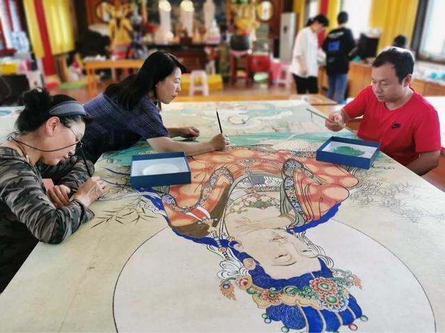 观音菩萨三十二像工笔画,观世音菩萨画像工笔画