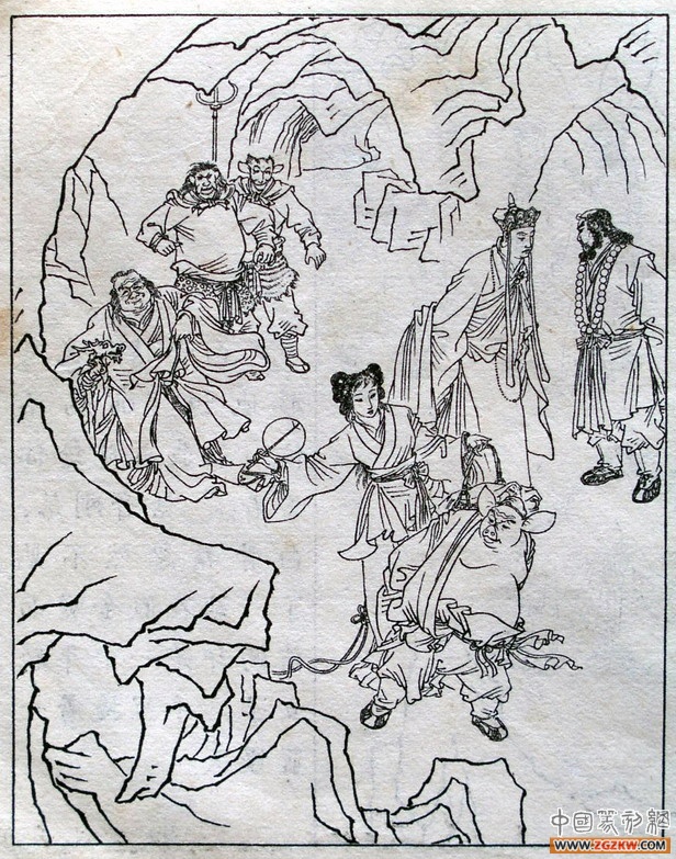 《西游记》之三打白骨精背景图,西游记三打白骨精文字版图文