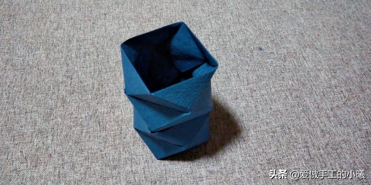 折纸花瓶教程小视频,立体折纸花瓶简单教程