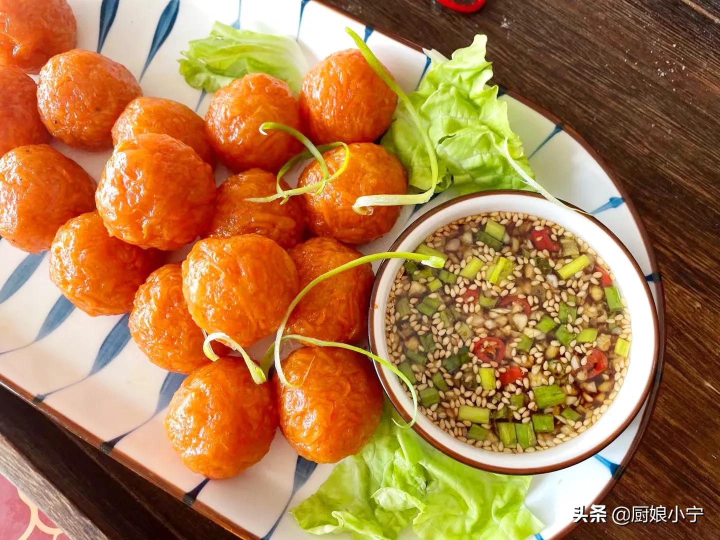 我家丸子,家常素丸子酥脆美味