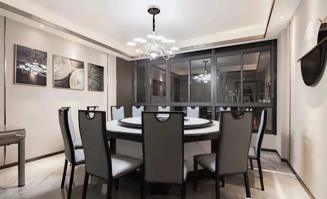 小户型奶油风客餐厅设计,咖啡餐厅设计效果图