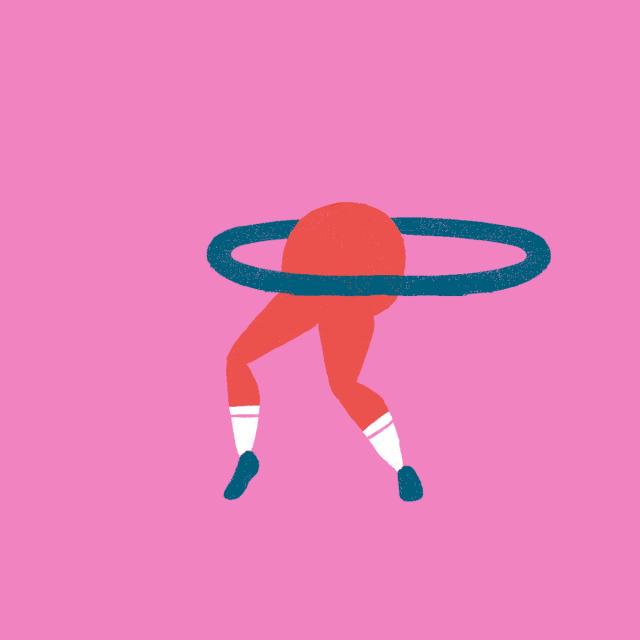 夸张诡异风插画人物,插画古朴小人