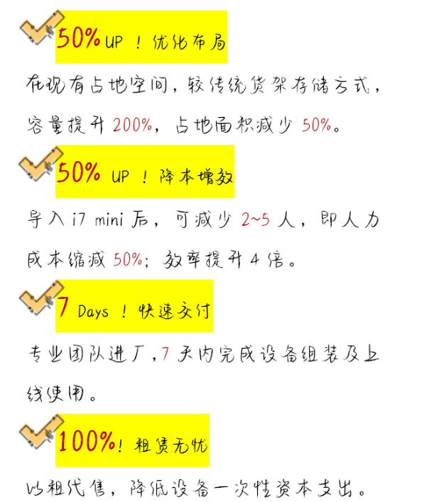 i-StockVIIMini智能仓储在线租赁！