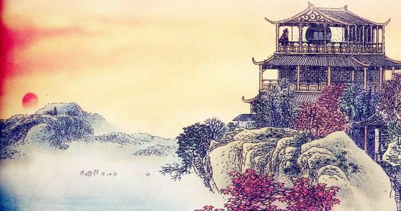 王之涣五绝登鹳雀楼动画,王之涣登鹳雀楼五绝之首怎么来的