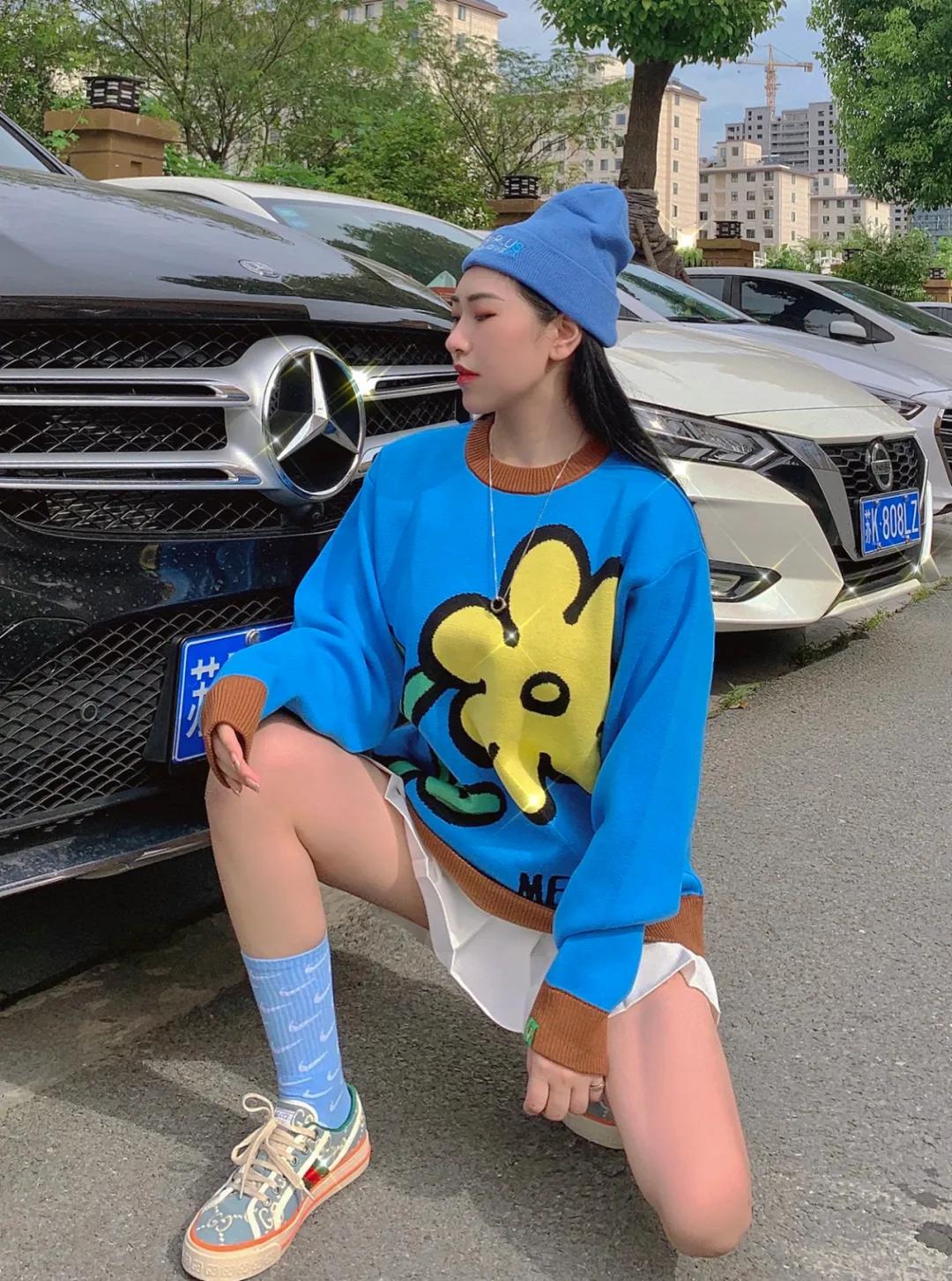 穿搭小心机网袜,夏季新款十字花潮袜