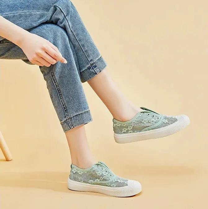 蕾丝小雏菊懒人鞋,穿上比高跟鞋还好看