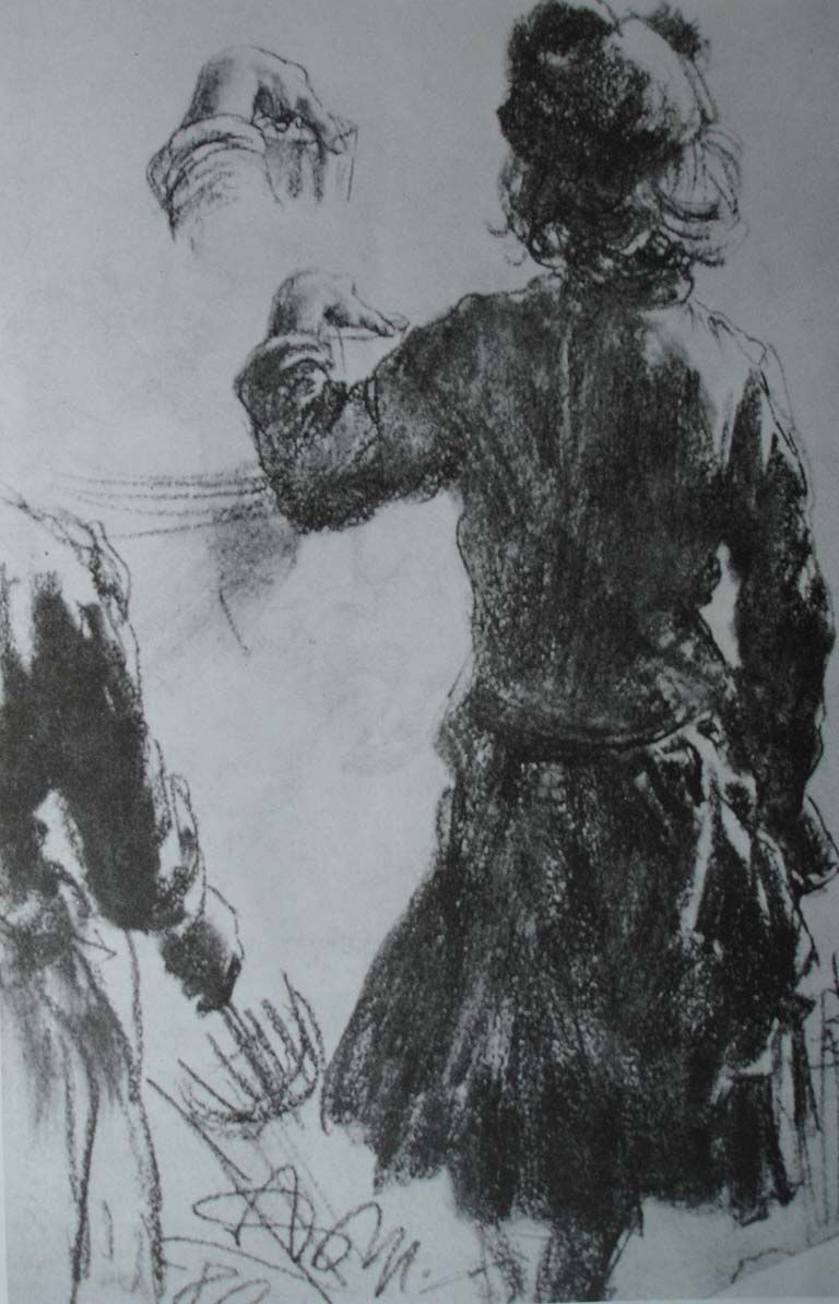 门采尔素描高清大图,门采尔高清素描风景画