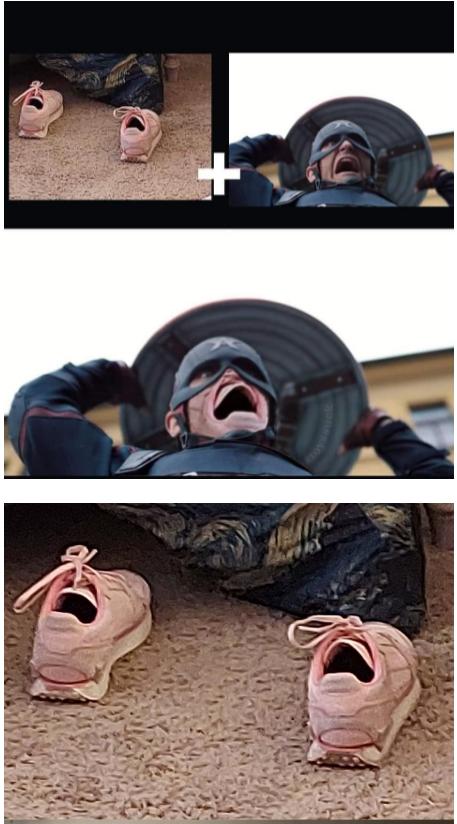 P在脸上毫无违和！“开口大笑的粉红球鞋”与真人相似度极高