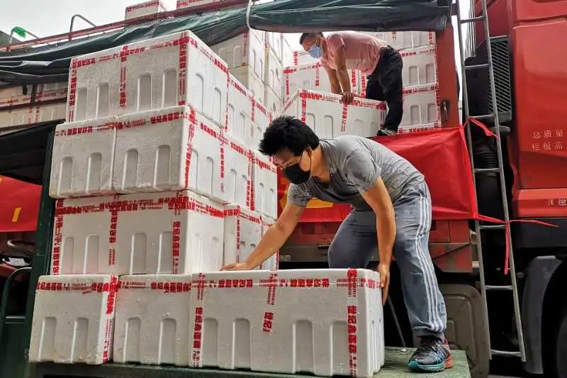 番禺｜爱心速递！松洲街助力近200吨湖北滞销农副产品走进广州千家万户