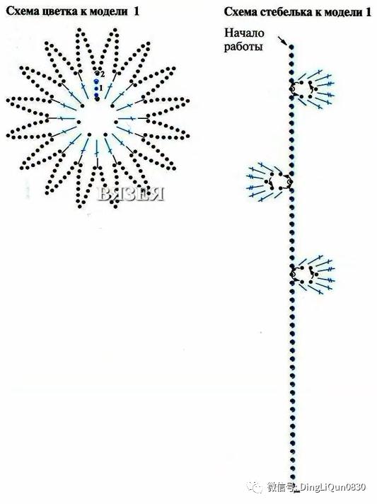 树枝树叶的编织图解,树叶钩针编织教程图解