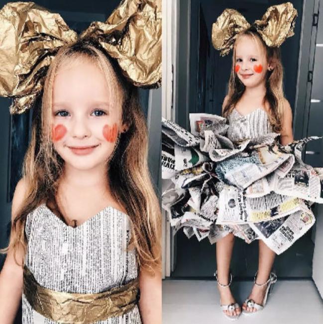 走红网络的妈妈再出奇招,用这些东西为娃做礼服,网友:心灵手巧