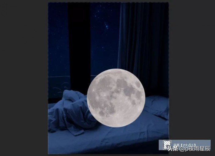 ps怎么把月亮放在人手中,怎么用ps把月亮移下来一点