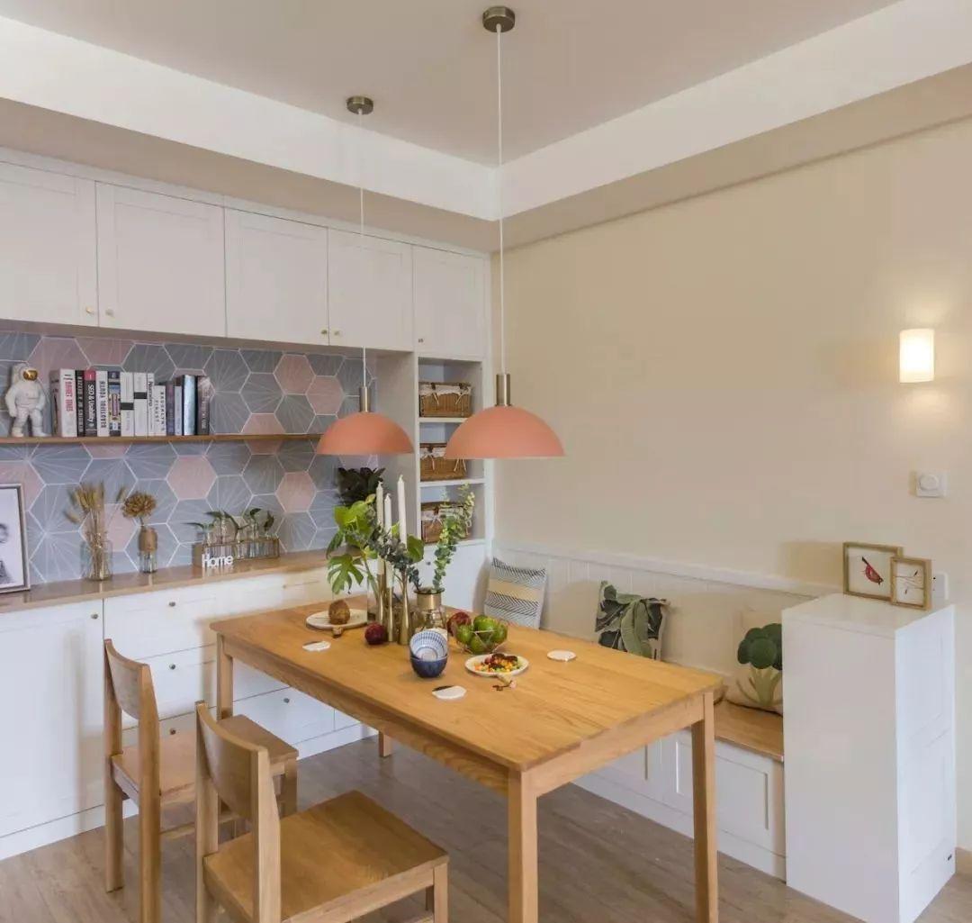 小户型客厅餐厅一体隔断加卡座,小户型餐厅卡座设计尺寸