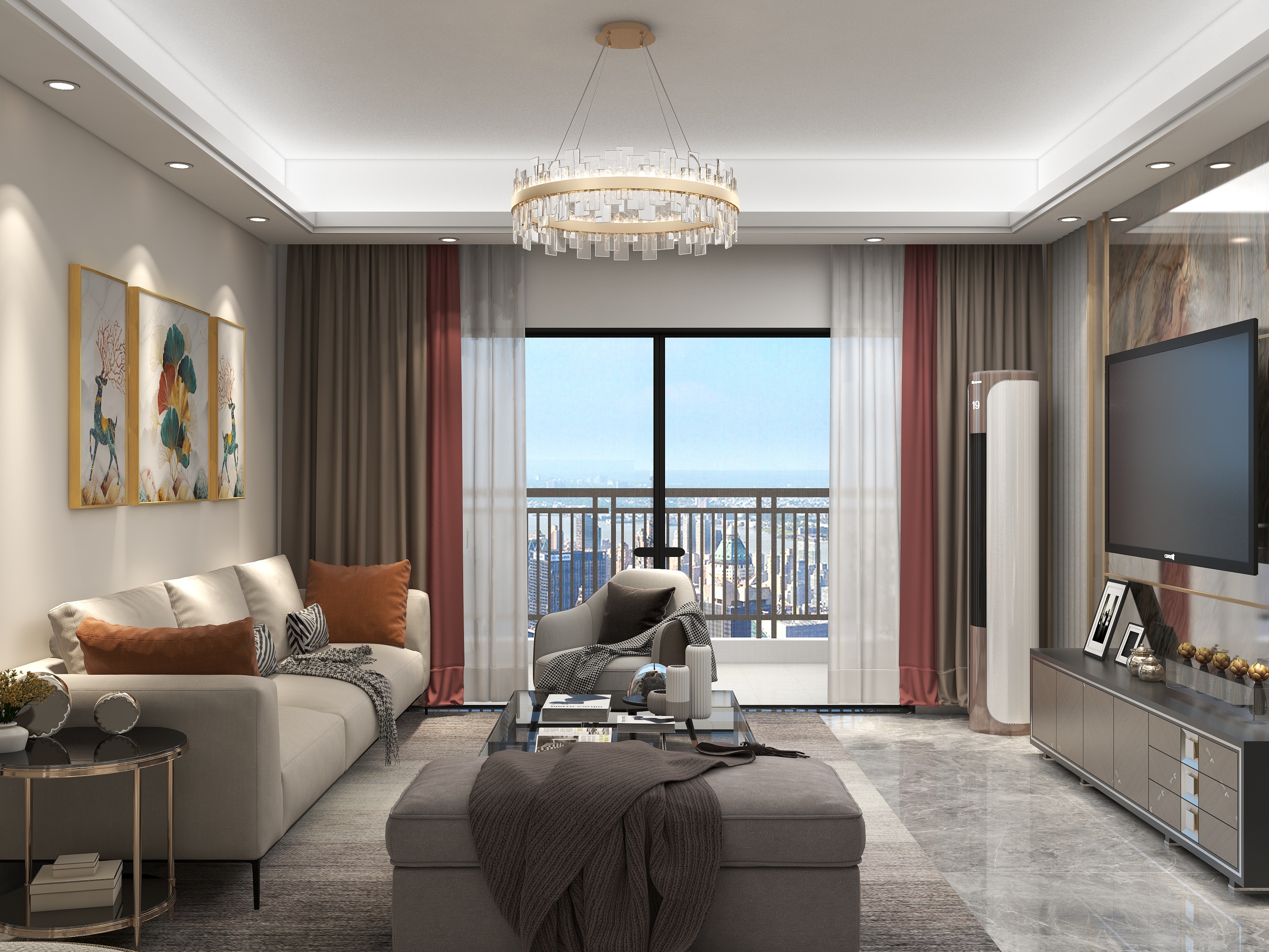 西城现代装修设计性价比高,西城公馆装修房子效果图