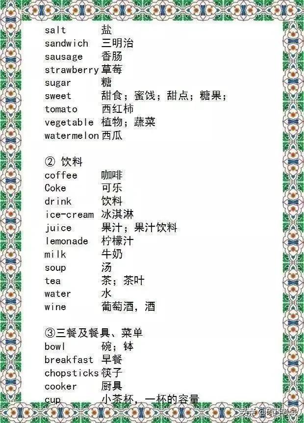 九年义务教育的英语,中考英语单词速记1800词