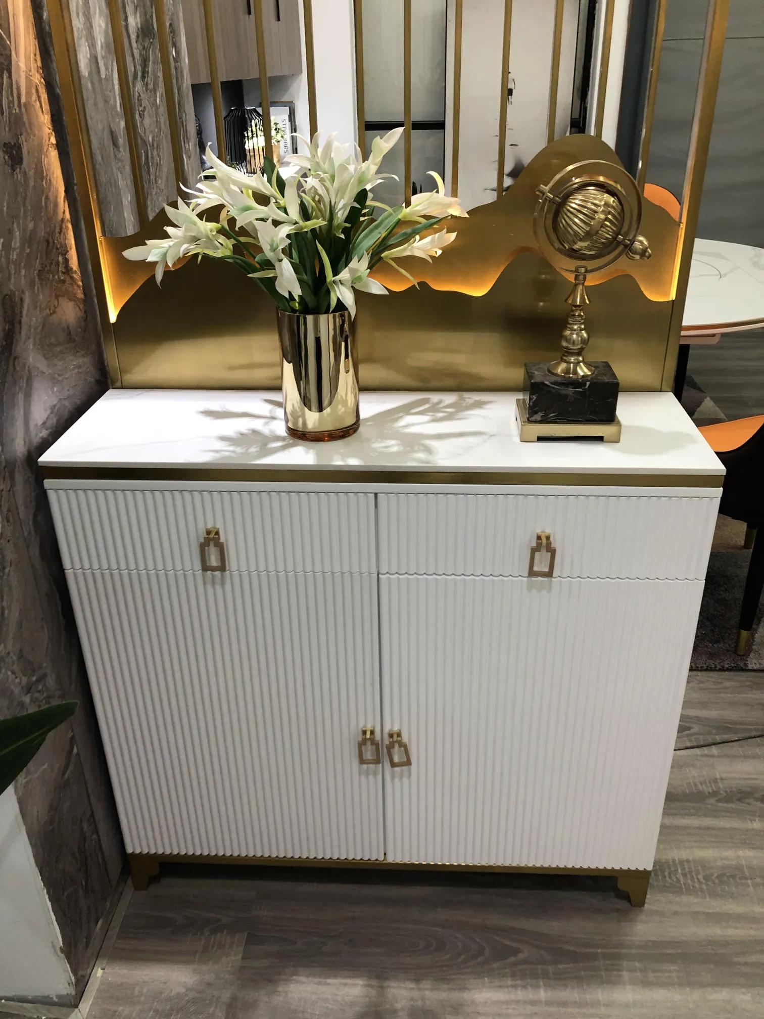 高级轻奢玄关屏风柜,客厅屏风隔断柜现代轻奢