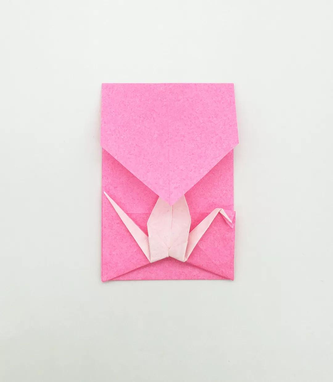 千纸鹤信封的折法简单慢动作,迷你千纸鹤的折法