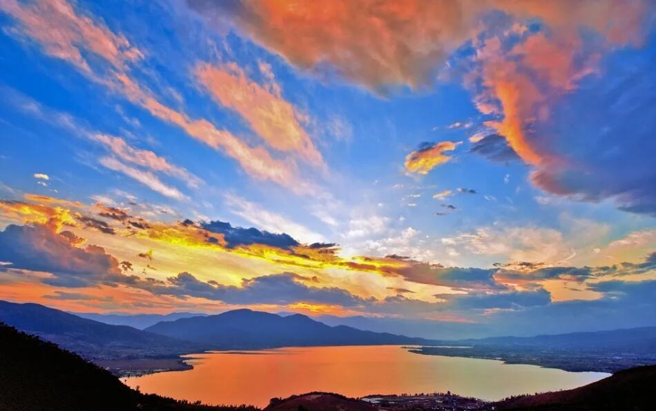 西昌邛海湖泊,西昌邛海湿地美景