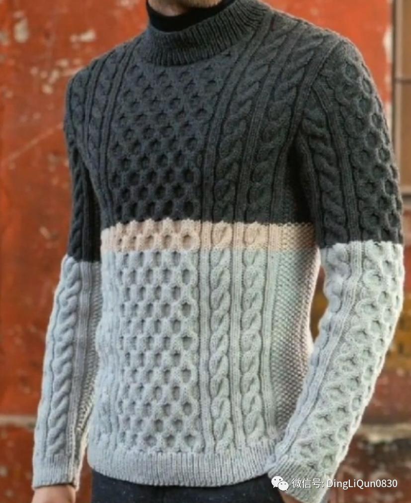 男式针织衫简单又好看的花样,编织教程男士高档中长开衫针织衫